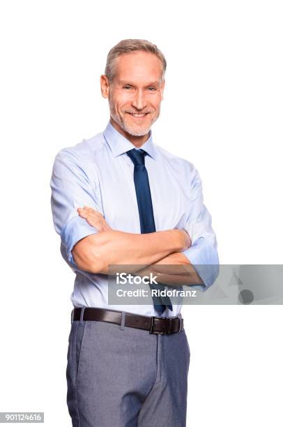 Successful Senior Businessman Stock Photo - Download Image Now - White Background, Entrepreneur, Cut Out