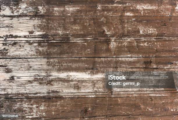 Weathered Wooden Background Stock Photo - Download Image Now - Wood - Material, Weathered, Old