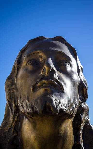 istock Bronze statue of christ 901129534