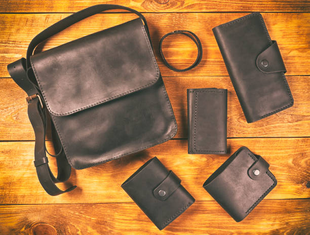 istock Men's accessories on the wooden table 901130372