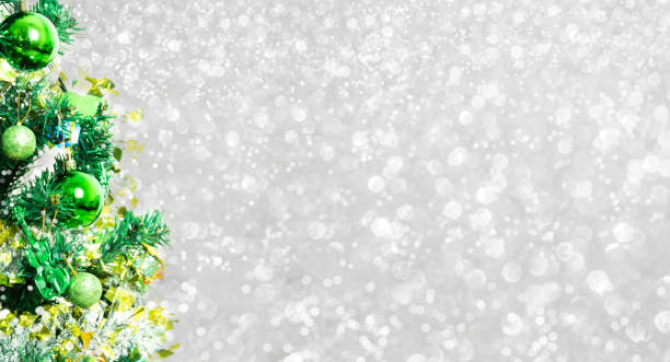 istock Tree and Christmas decorations. Beautiful decorated with present boxes in a winter landscape with snow. 901134522