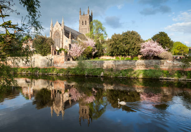 catedral de worcester - worcester - fotografias e filmes do acervo