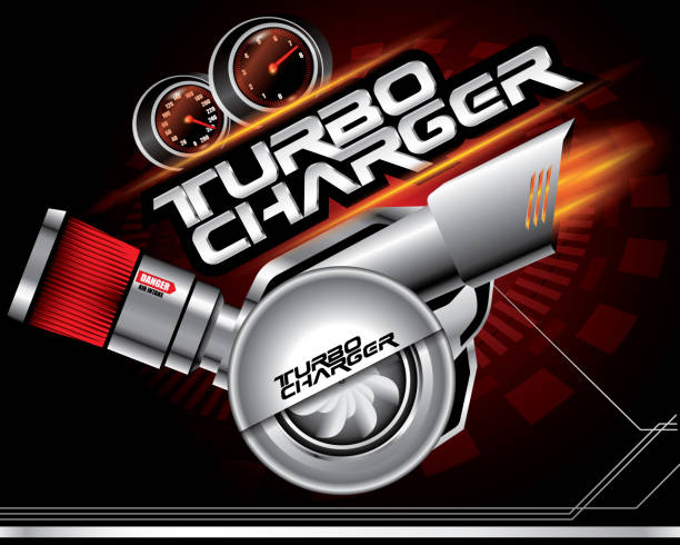KING TURBO CHARGER CONCEPT VECTOR KING TURBO CHARGER CONCEPT VECTOR turbo stock illustrations