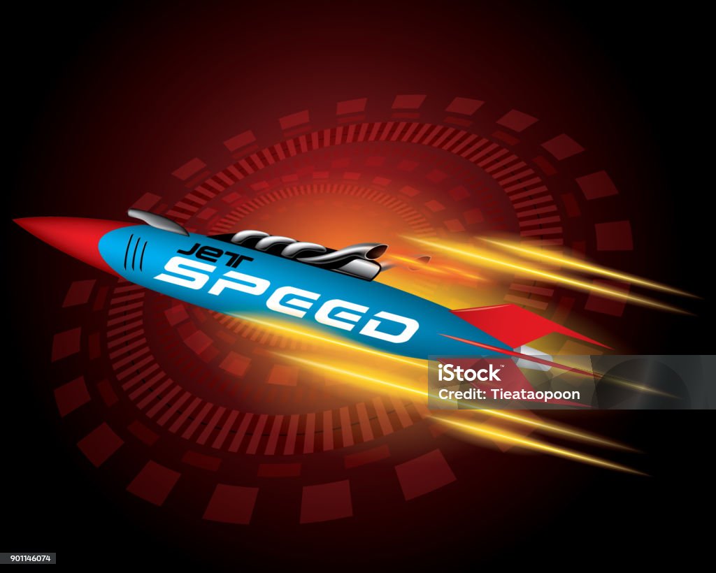 Speed Rockets Colour Hi Speed Rocket Concept Vector Stock Illustration - Download Image Now ...