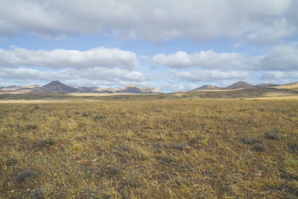 istock Big hills and lava at Lanzarote. 901146134