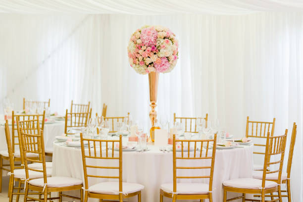 istock Luxury wedding decoration of the table 901146586