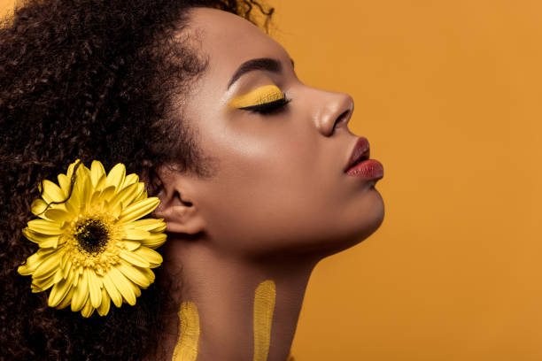 Woman With Artistic Makeup And Gerbera In Hair Stock Photo - Download Image Now - Eyeliner, Adult, Adults Only - iStock Woman With Artistic Makeup And Gerbera In Hair Stock Photo - Download Image Now - Eyeliner, Adult, Adults Only - iStock