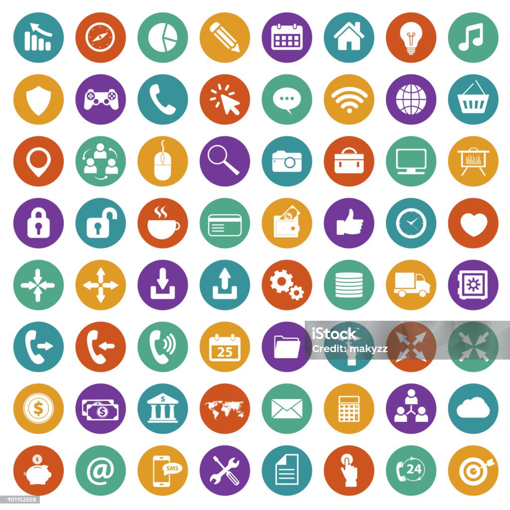 App icon set. Flat vector Icon Symbol stock vector