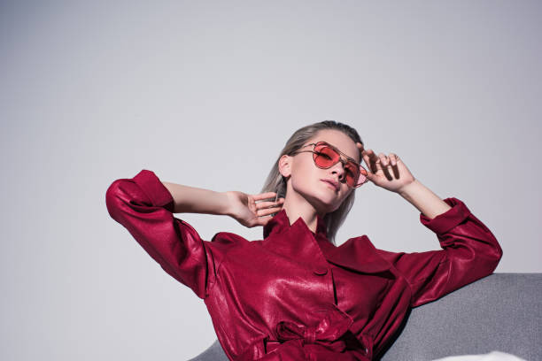 istock attractive girl in red sunglasses 901160114
