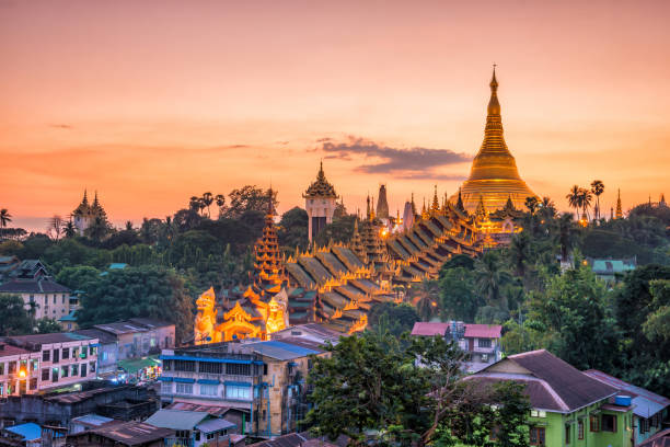 istock Yangon skyline with Shwedagon Pagoda  in Myanmar 901162776