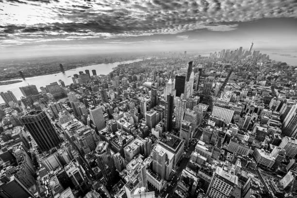 istock Panoramic view downtown midtown manhattan new york morning 901168956