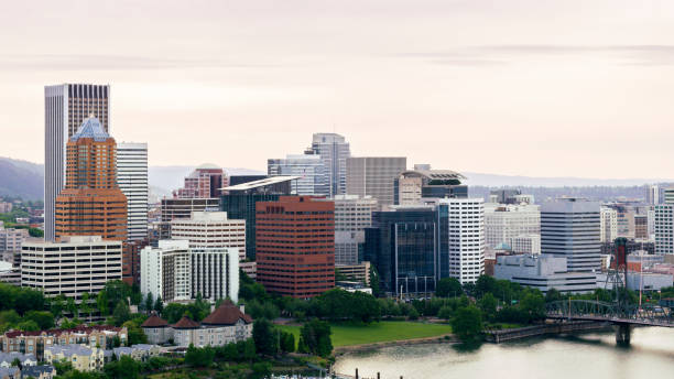 istock Aerial Portland downtown from Willamette River 901169422