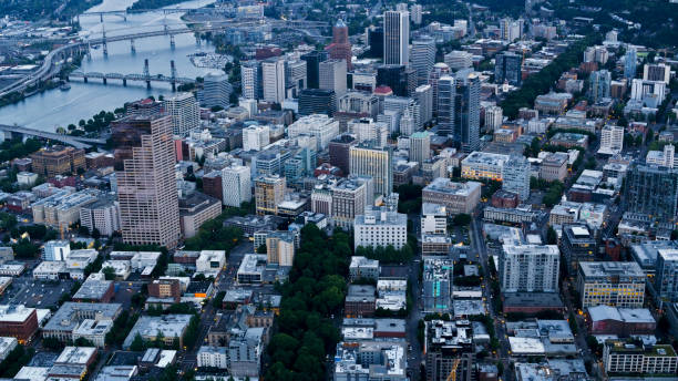 istock Aerial over downtown Portland 901169476