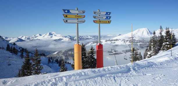 istock Sign posts on the ski slopes 901178474