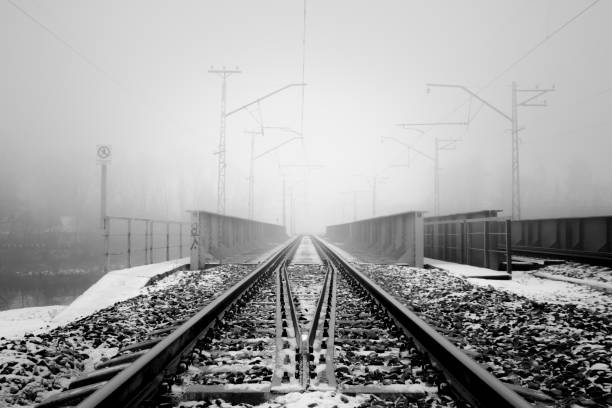 railway track stock photo