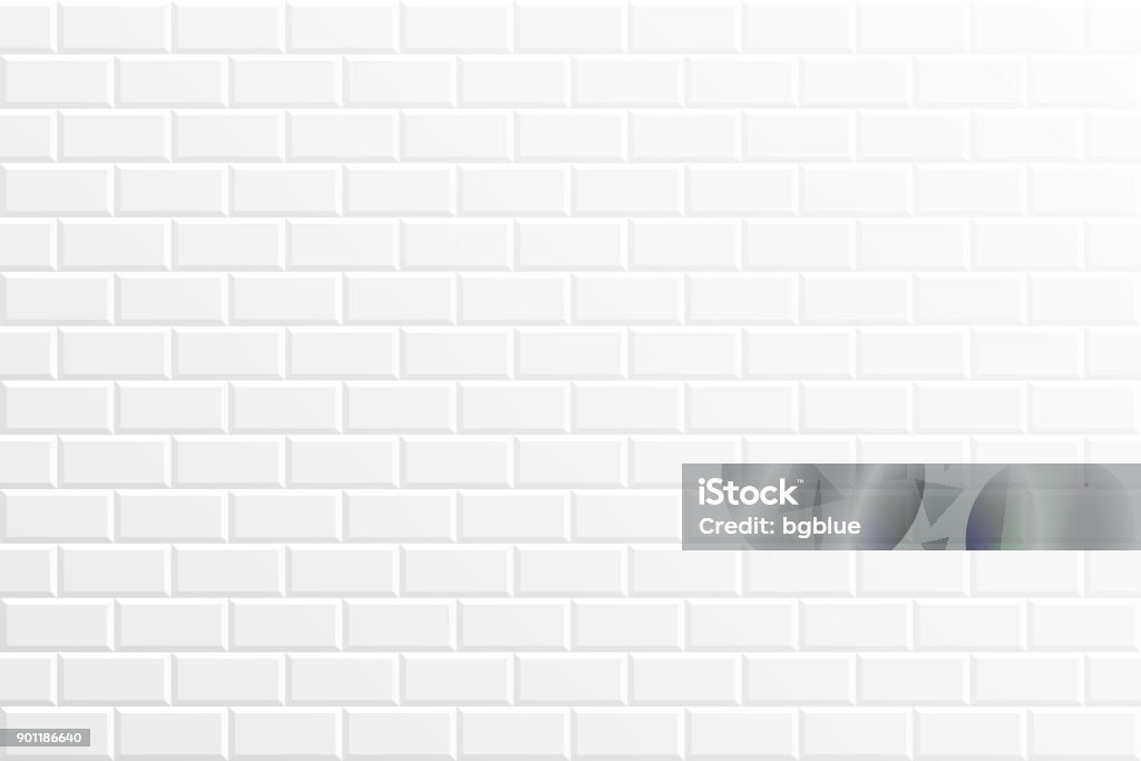 Abstracte witte achtergrond - geometrische textuur - Royalty-free Baksteen vectorkunst