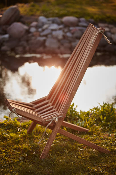 istock Wooden chaise lounge. 901187022