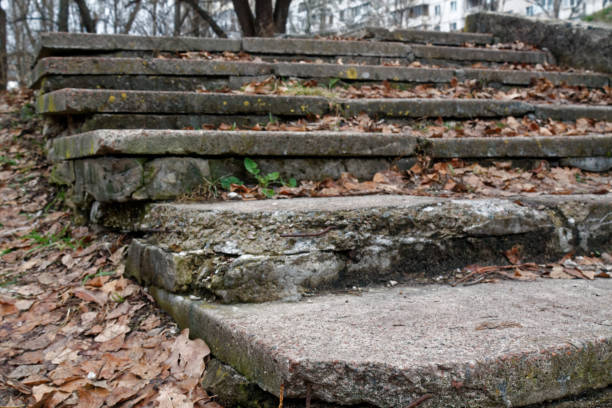istock Brick grunge Stone stairs and rock wall 901198198