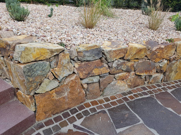 istock Rock garden, dry stone wall 901198248