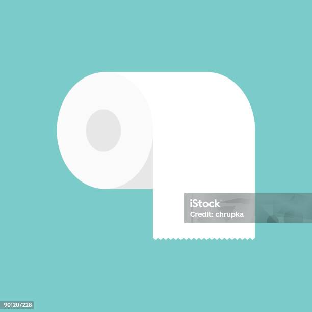 Toilet Paper Icon Stock Illustration - Download Image Now - Bathroom, Clean, Closet