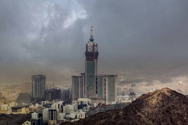 istock Skyline with Abraj Al Bait (Royal Clock Tower Makkah) in Mecca, Saudi Arabia. 901212302