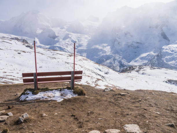 istock The red bench at the Matterhorn peak view point 901212588
