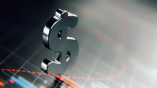 istock American Dollar Symbol With Financial Graphic Elements Over Dark Background 901215884