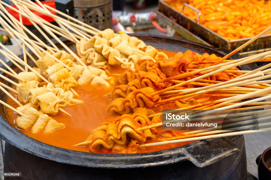 Odeng (makanan jalanan Korea) - Bebas Royalti Korea - Asia Timur Foto Stok