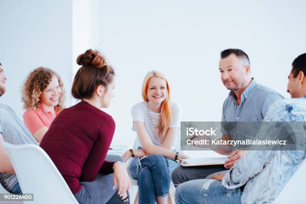 Smiling Group Of Teenagers Stock Photo - Download Image Now - Teenager, Group Of People, Advice