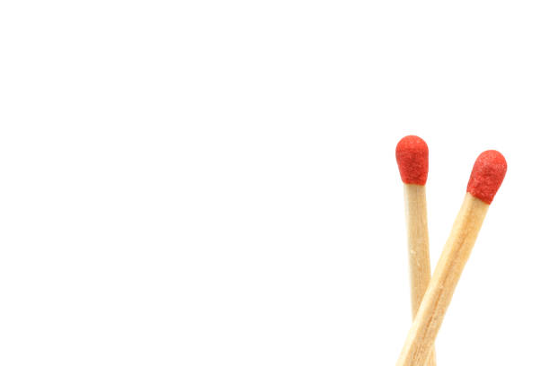 istock Burning safety-match with red, orange, yellow fire. Isolated 901227606