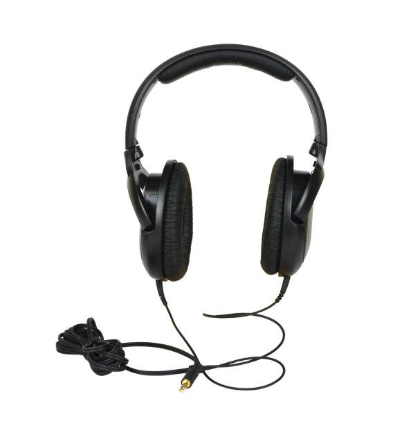 istock Black headphones cut out 901228992