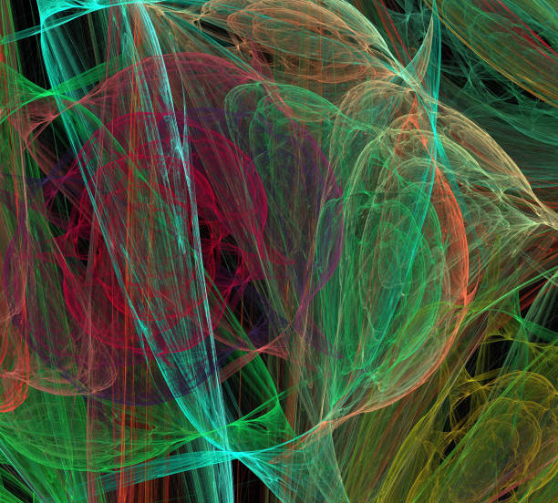 istock image of one Digital Fractal on Black Color 901231808