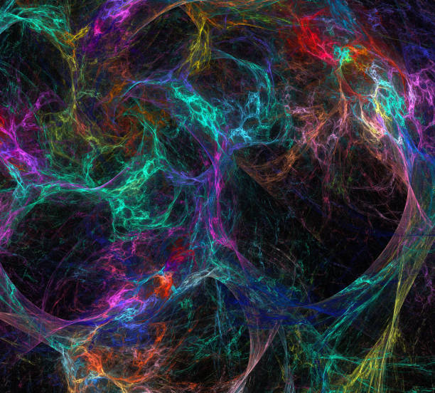 istock image of one Digital Fractal on Black Color 901234400