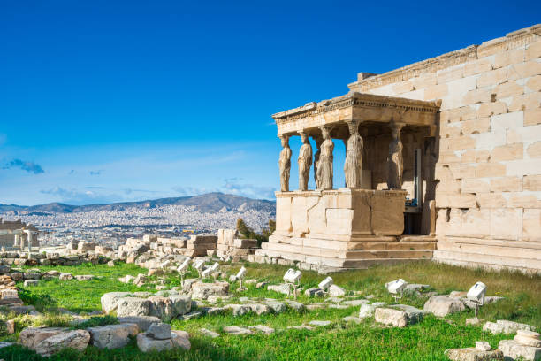 istock Karyatides statues, Erehtheio, on the Acropolis in Athens, Greece 901235304