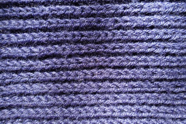 istock Surface of purple handmade rib knit fabric 901236490