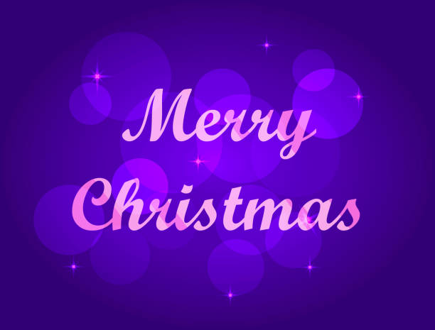 istock Merry Christmas vector with the text on a violet background bokeh.New 2017 Year banner, poster. 901245466