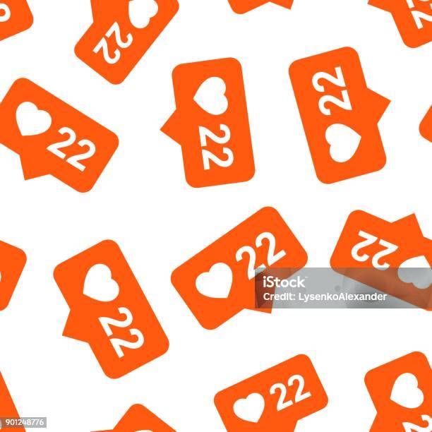 Facebook Like Pattern Overlay Like Comment Follower Seamless Pattern Background Business Flat Vector ...
