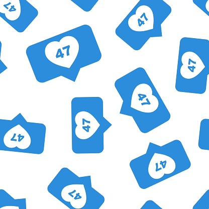 Facebook Like Pattern Overlay Like Comment Follower Seamless Pattern Background Business Flat Vector ...