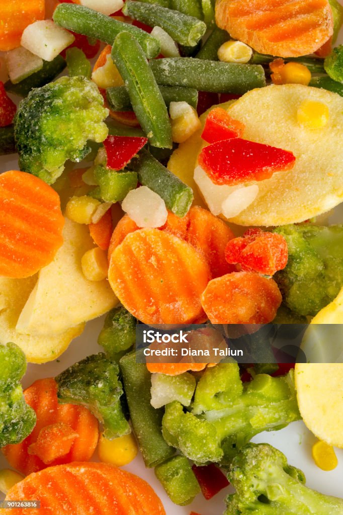 Frozen Stir Fry Vegetables Stock Photo - Download Image Now - Bean