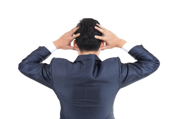 istock Businessman standing with serious emotion, isolated on white background. 901264418