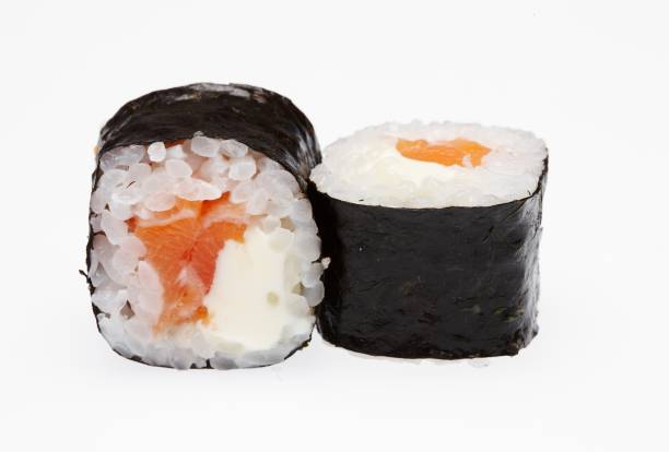 istock Delicious sushi isolated on white background. 901273086
