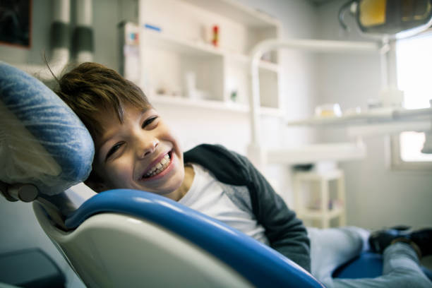 boy at the dental office