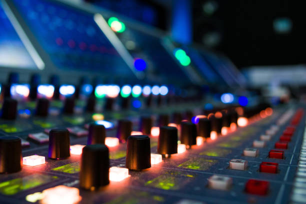 istock multichannel audio controls at close range in the auditorium conference 901275948