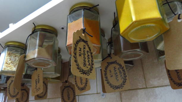 istock Herbs and Spices Hanging From Shelf 901280452