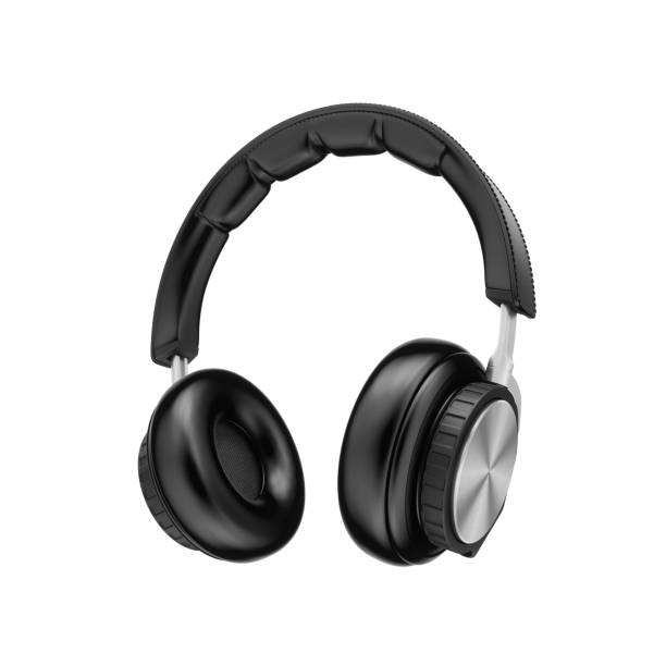 istock 3D Rendering headphones isolated on white background 901280678