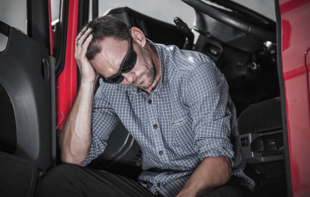 istock Frustrated Truck Driver 901283500