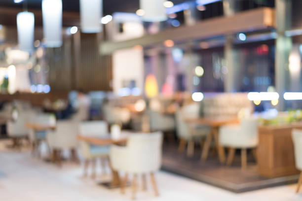 istock Blurred background : Customer at restaurant blur background with bokeh. 901292340