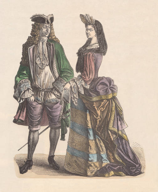 istock French gentleman and lady, early 18th century, published c. 1880 901297528