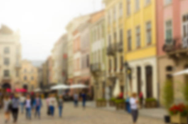 istock Blurred background street in the old city 901303418