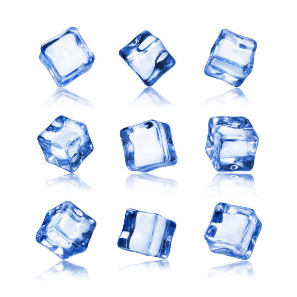 istock Set of ice cubes isolated on white background 901309552